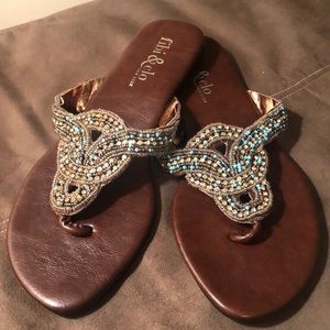 Gorgeous Fibi and Clo Thong Sandals- size 8